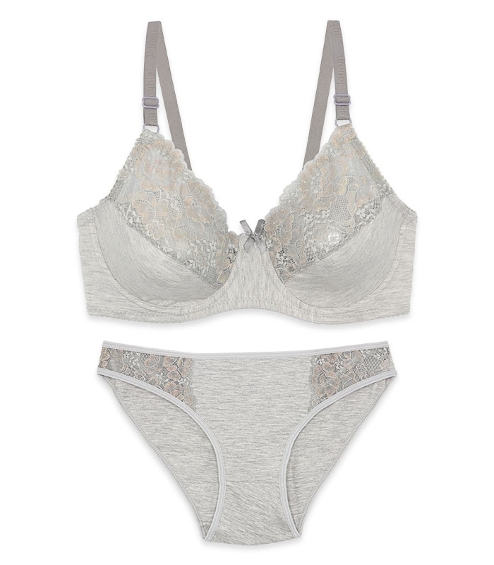 پک ست شورت و سوتین گیپور فنردار ژوبین کد 1088 - بسته 4 عددی