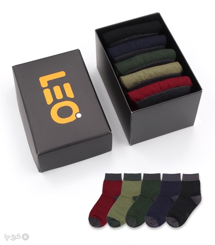 خرید عمده پک جوراب نیم ساق زنانه Leo لئو کد 507 - 2 جعبه 5 عددی