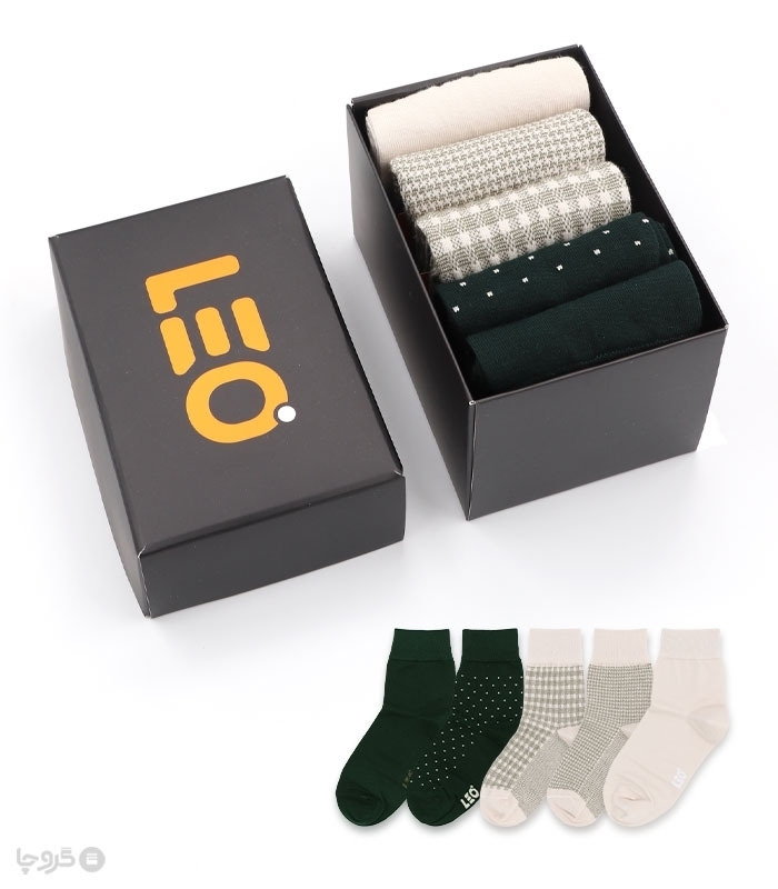 خرید عمده پک جوراب نیم ساق زنانه Leo لئو کد 506 - 2 جعبه 5 عددی