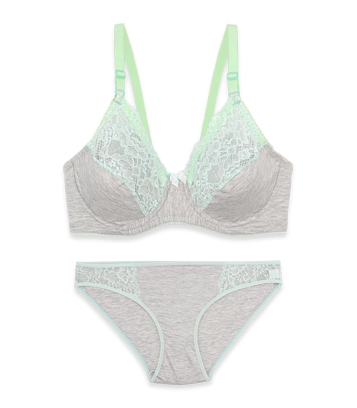 پک ست شورت و سوتین گیپور فنردار ژوبین کد 1088 - بسته 4 عددی