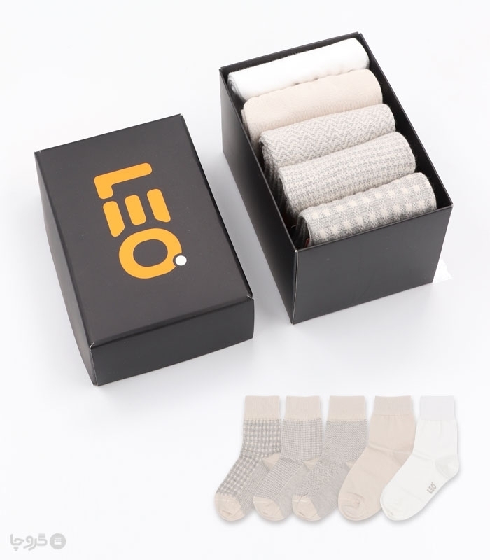 خرید عمده پک جوراب نیم ساق زنانه Leo لئو کد 505 - 2 جعبه 5 عددی