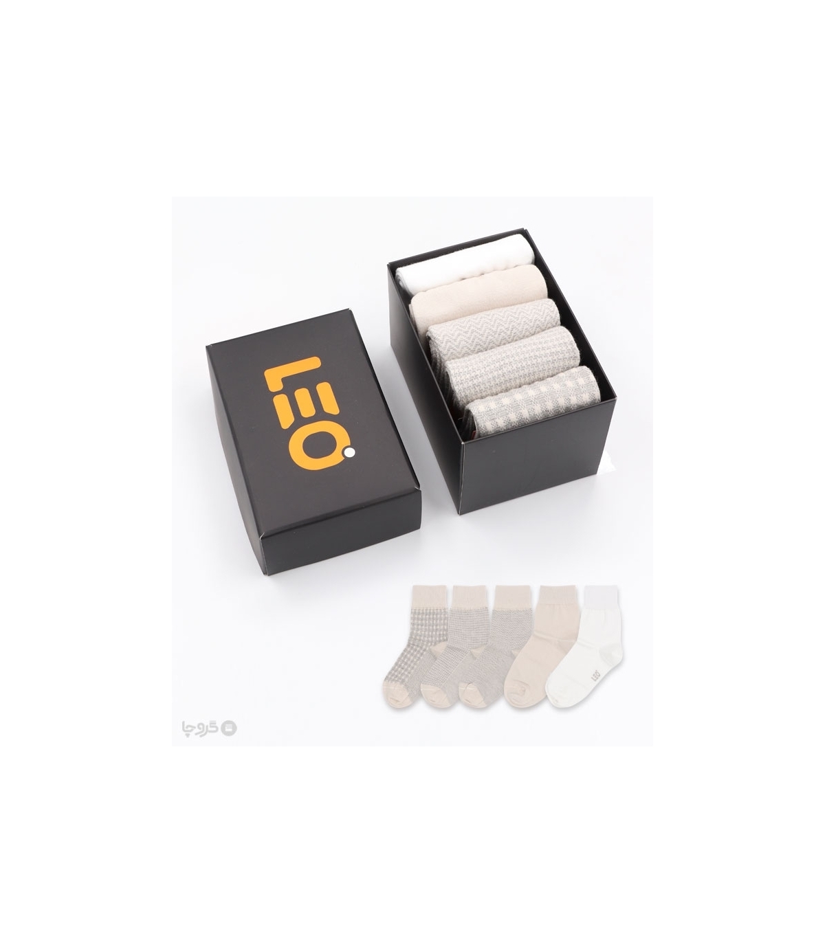 خرید عمده پک جوراب نیم ساق زنانه Leo لئو کد 505 - 2 جعبه 5 عددی