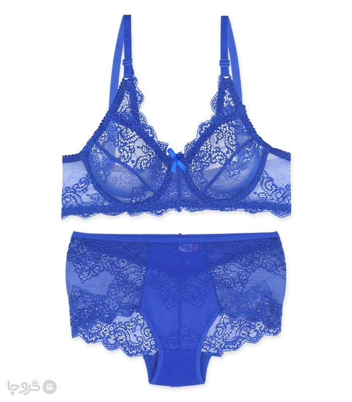 پک ست شورت و سوتین گیپور فنردار ژوبین کد 1166 - بسته 4 عددی