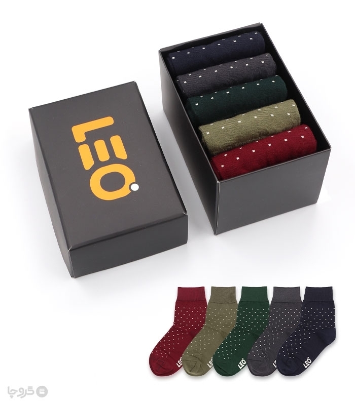 خرید عمده پک جوراب نیم ساق زنانه Leo لئو کد 501 - 2 جعبه 5 عددی