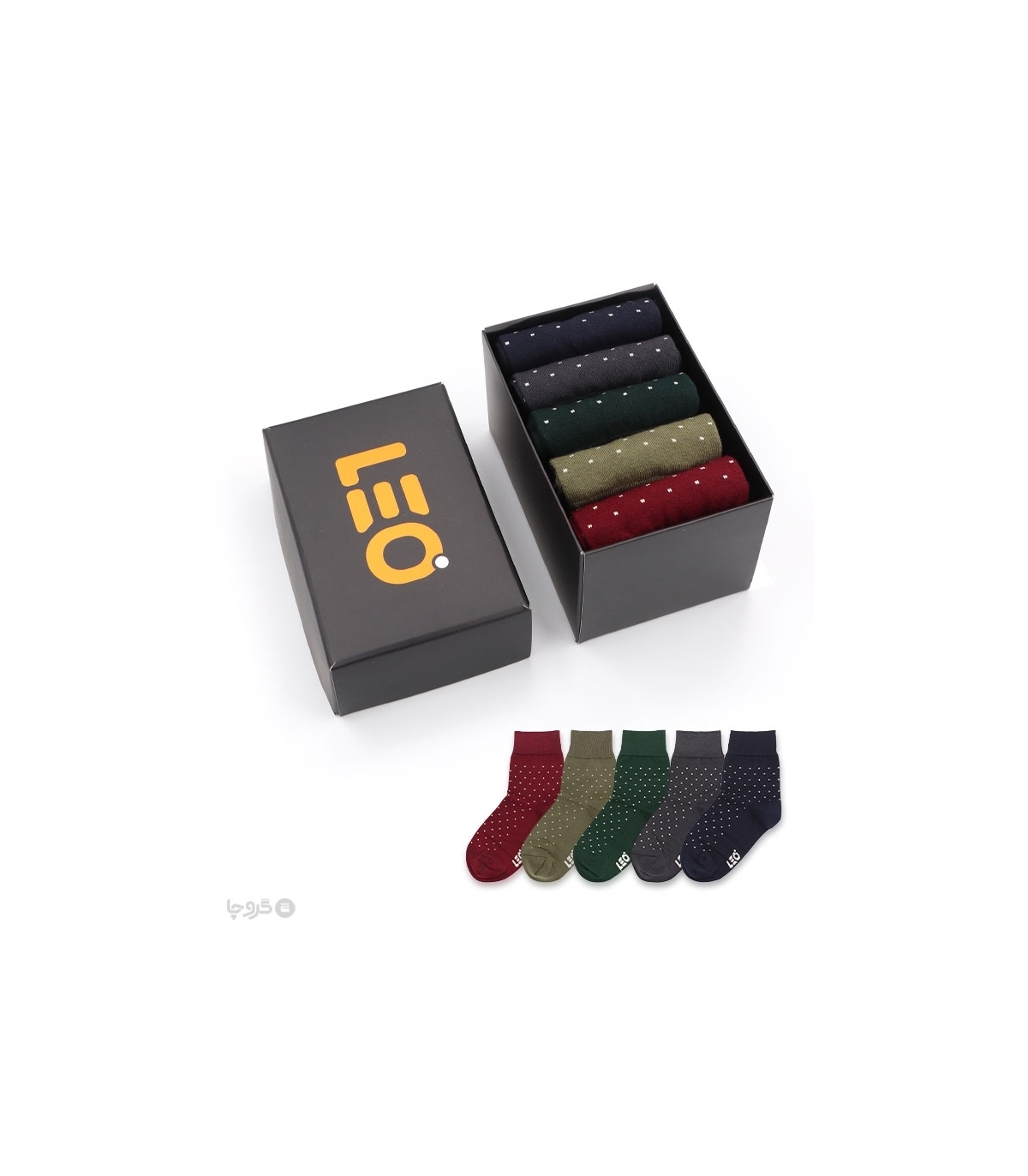 خرید عمده پک جوراب نیم ساق زنانه Leo لئو کد 501 - 2 جعبه 5 عددی