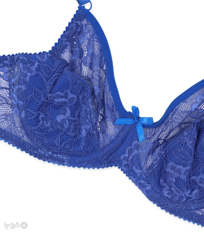 پک ست شورت و سوتین توری فنردار ژوبین کد 1377 - بسته 4 عددی