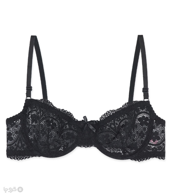 پک ست شورت و سوتین توری فنردار ژوبین کد 1395 گلدوزی - بسته 4 عددی