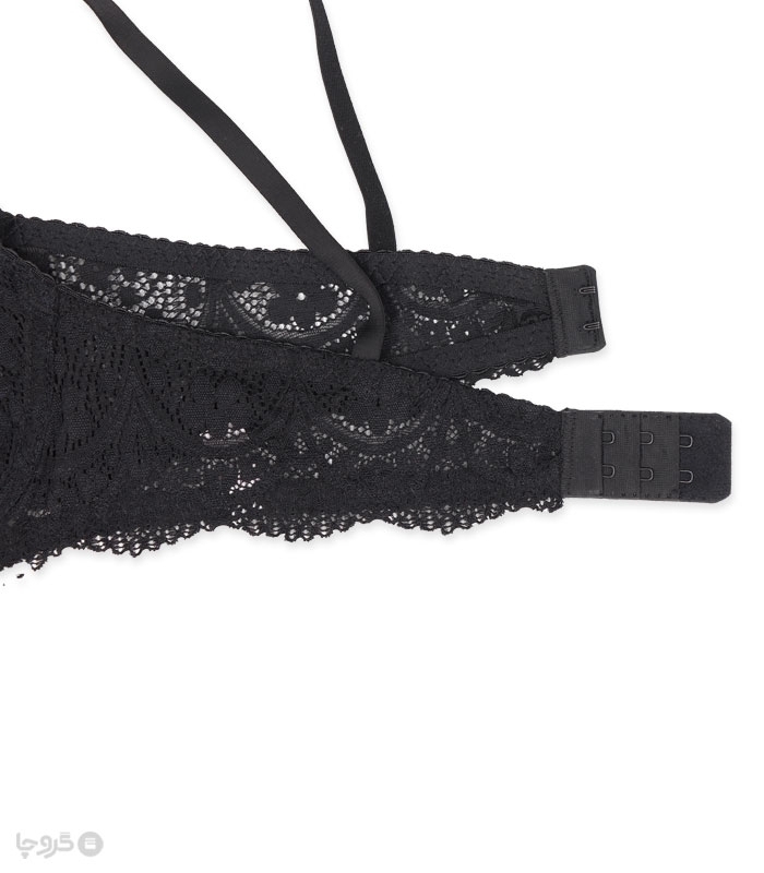 پک ست شورت و سوتین توری فنردار ژوبین کد 1395 گلدوزی - بسته 4 عددی