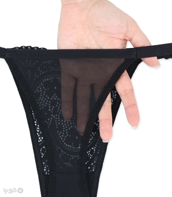 پک ست شورت و سوتین توری فنردار ژوبین کد 1395 گلدوزی - بسته 4 عددی