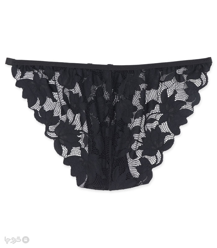 پک ست شورت و سوتین توری فنردار ژوبین کد 1998 طرح گل درشت - بسته 4 عددی