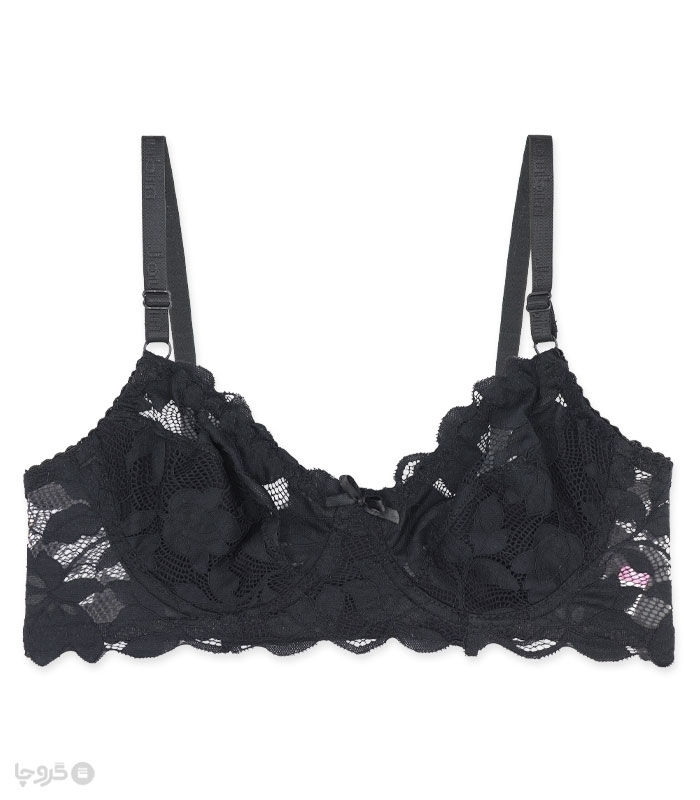 پک ست شورت و سوتین توری فنردار ژوبین کد 1998 طرح گل درشت - بسته 4 عددی