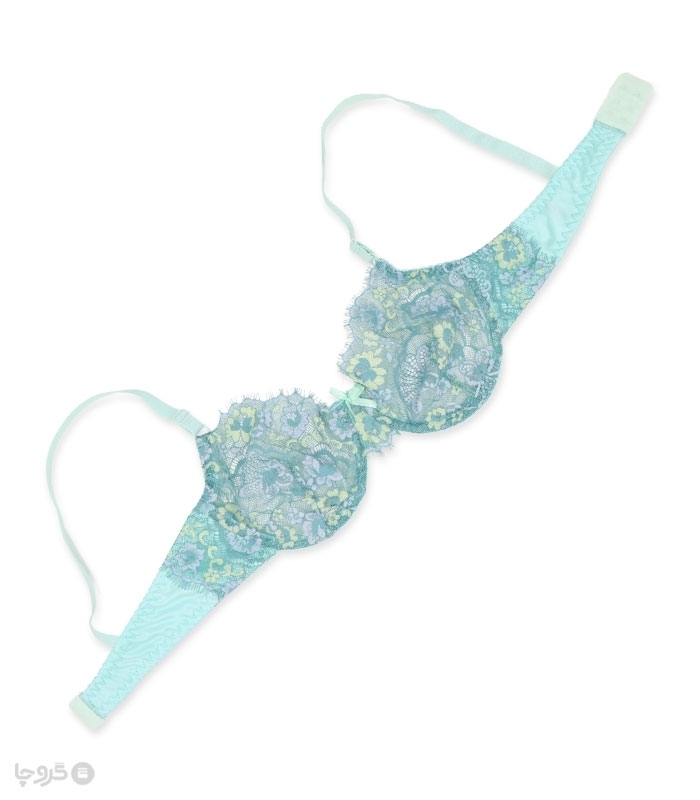 پک ست شورت و سوتین توری فنردار ژوبین کد 2030 طرح گلدوزی - بسته 4 عددی