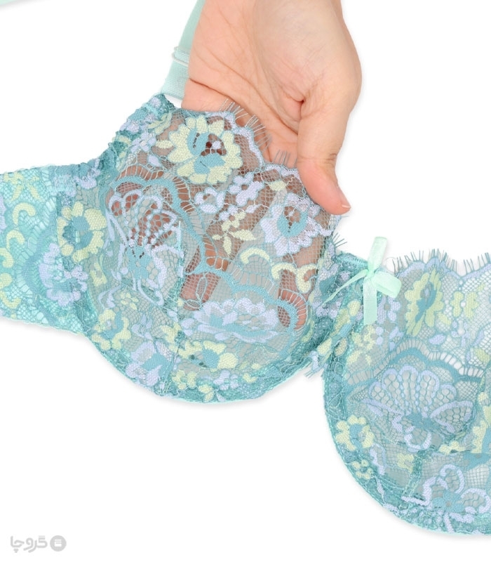 پک ست شورت و سوتین توری فنردار ژوبین کد 2030 طرح گلدوزی - بسته 4 عددی