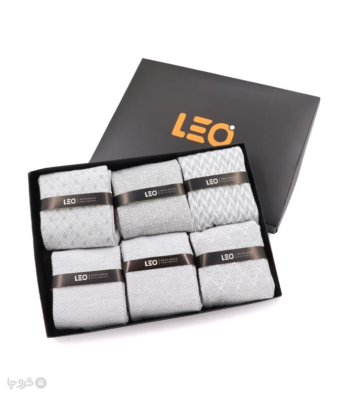 خرید عمده پک جوراب ساقدار مردانه Leo لئو کد 116 - 2 جعبه 6 عددی