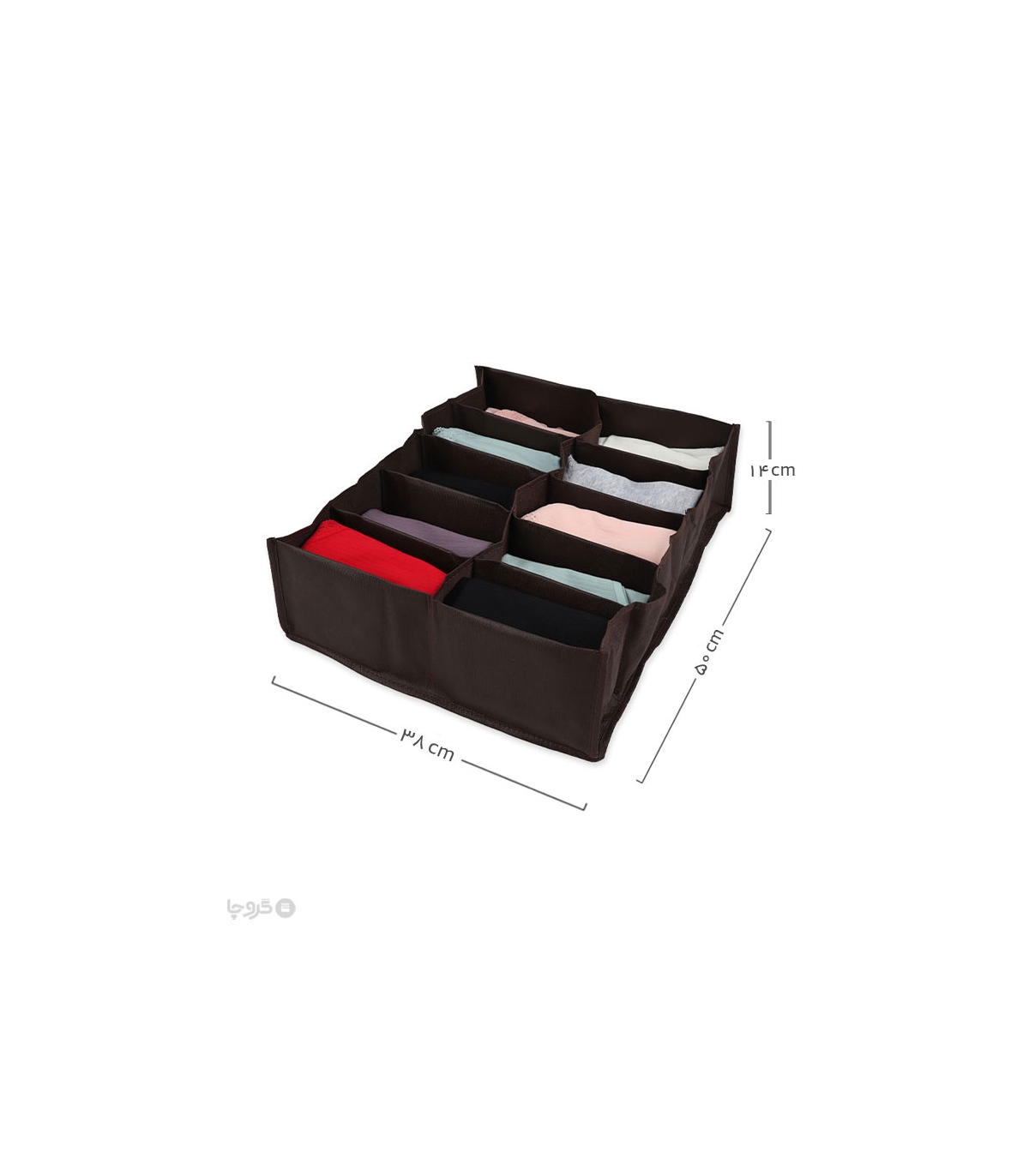 پک نظم دهنده کشو 10 خانه ایراناکارا - بسته 12 عددی