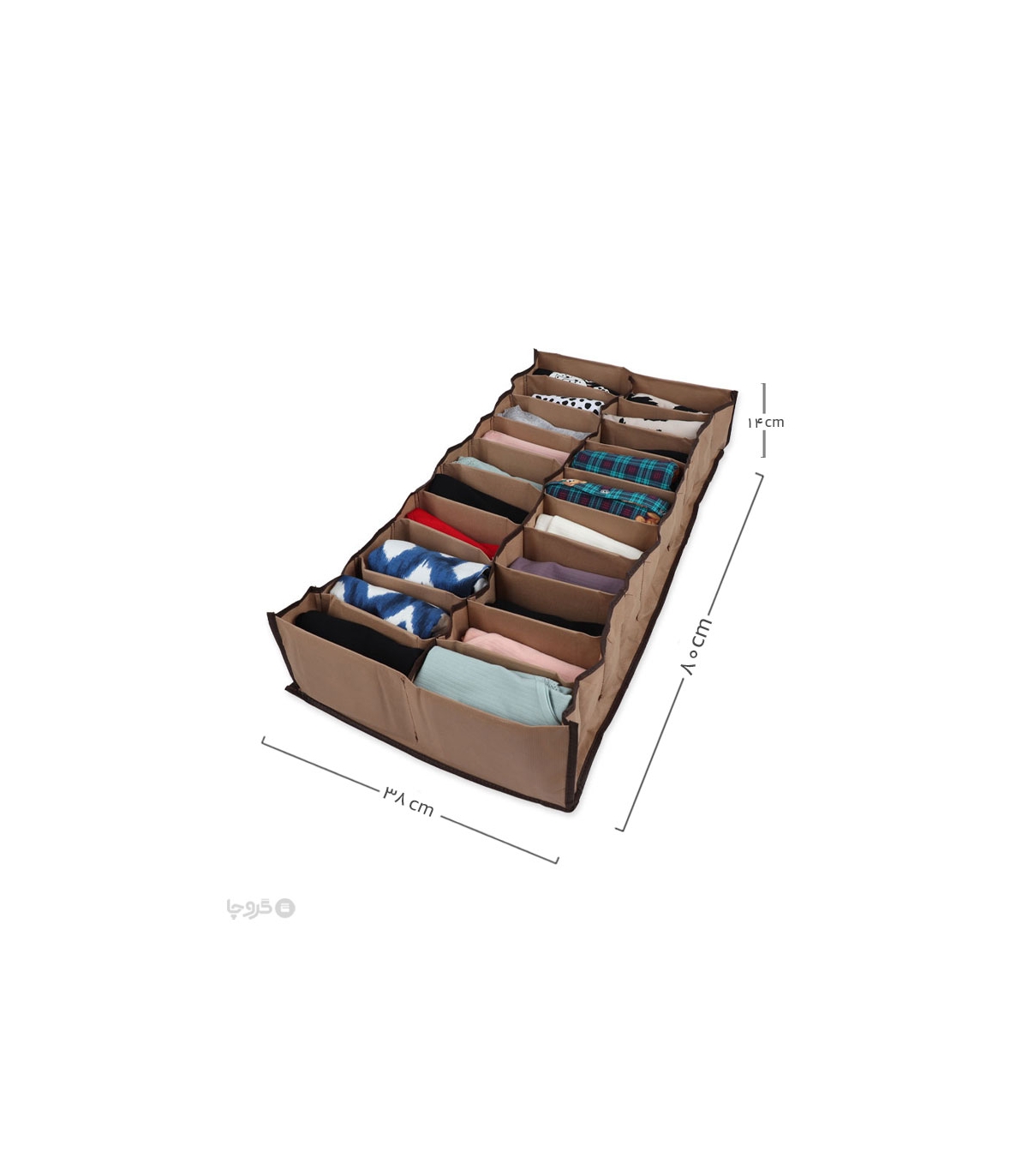 پک نظم دهنده کشو 20 خانه ایراناکارا - بسته 12 عددی