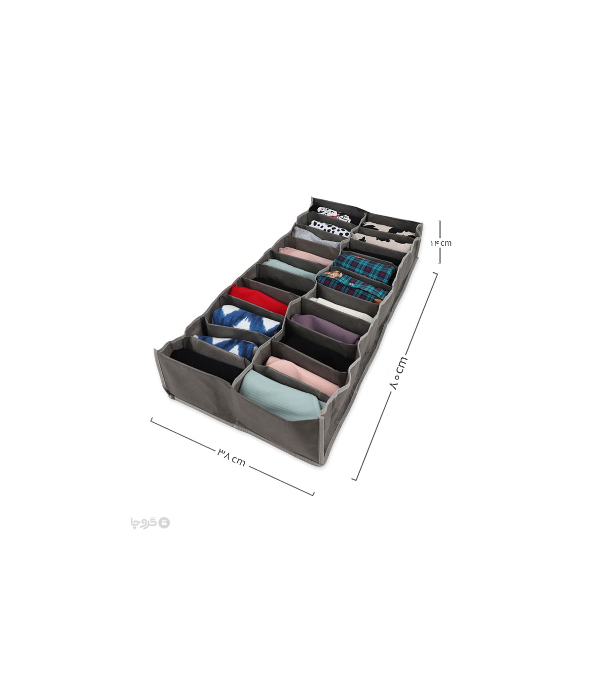 خرید عمده پک نظم دهنده کشو 20 خانه ایراناکارا - بسته 12 عددی