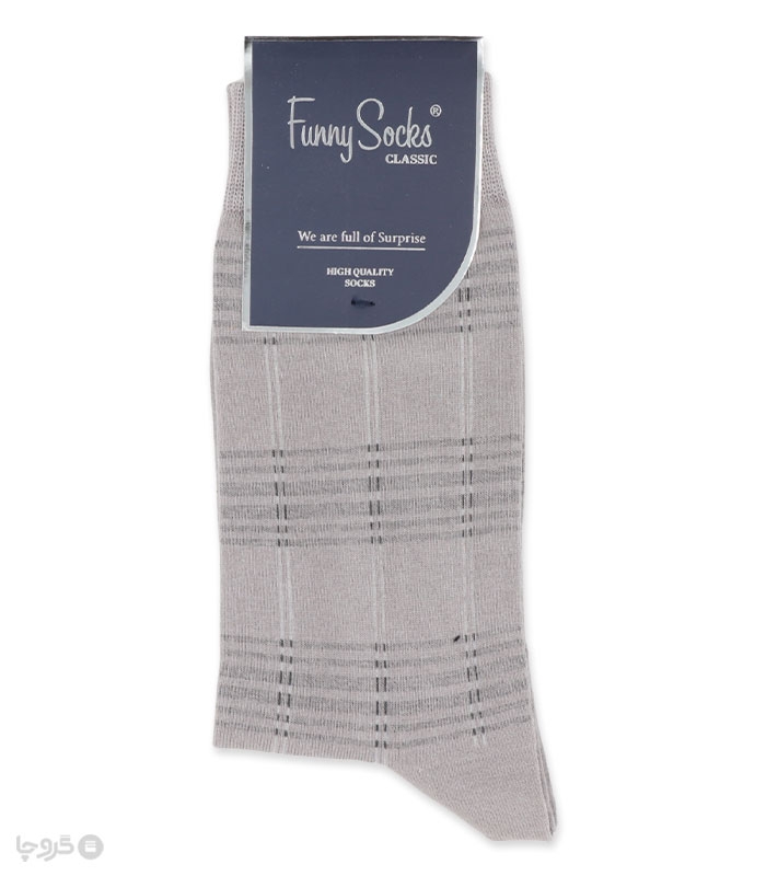 خرید عمده پک جوراب ساقدار مردانه Funny Socks فانی ساکس کد 65108 - جعبه 12 عددی