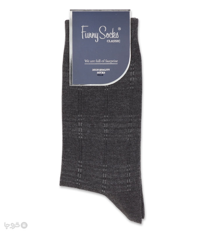 خرید عمده پک جوراب ساقدار مردانه Funny Socks فانی ساکس کد 65108 - جعبه 12 عددی