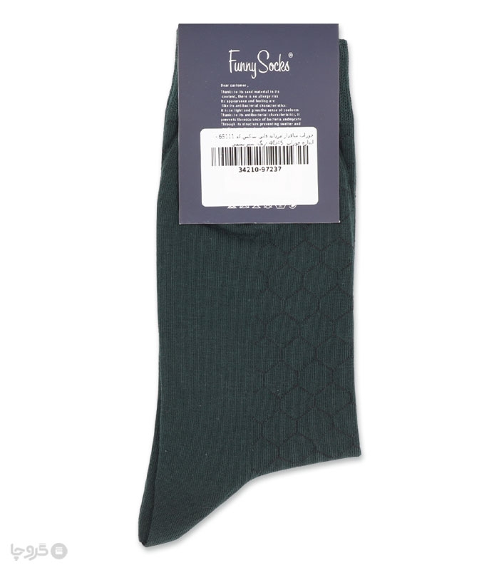 خرید عمده پک جوراب ساقدار مردانه Funny Socks فانی ساکس کد 65111 - جعبه 12 عددی