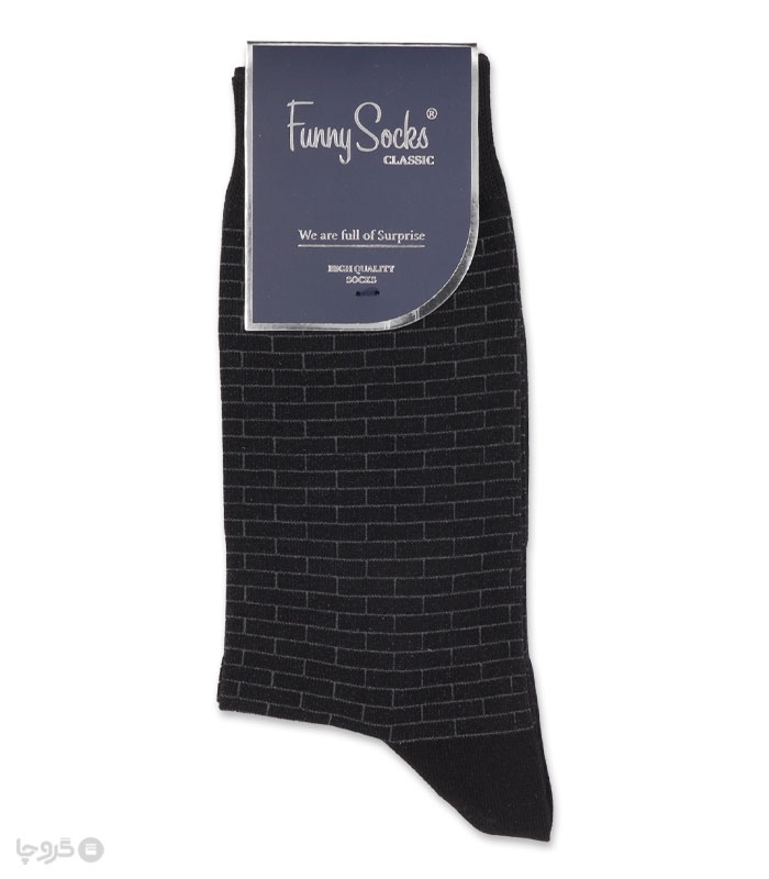 خرید عمده پک جوراب ساقدار مردانه Funny Socks فانی ساکس کد 65123 - جعبه 12 عددی