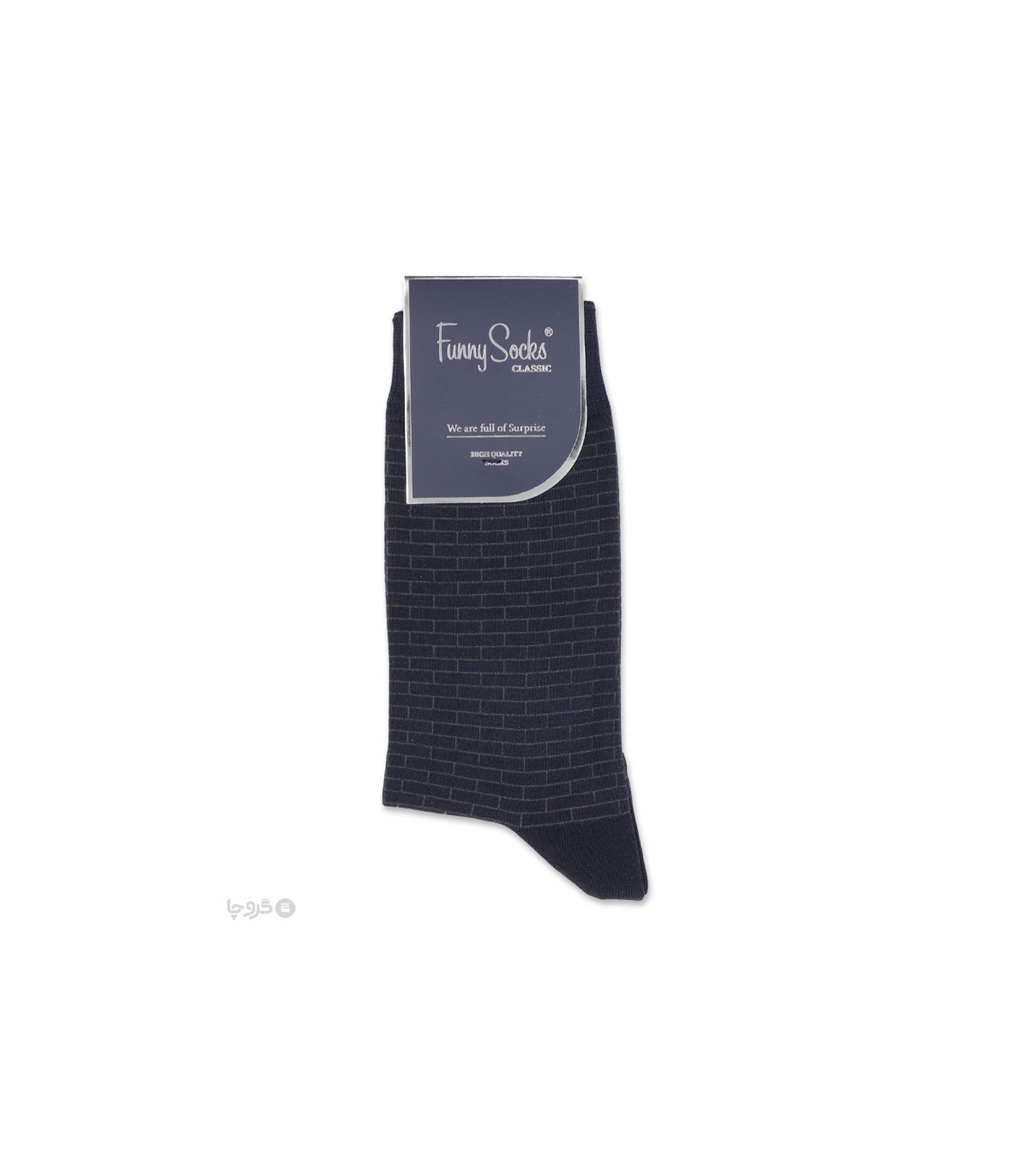 خرید عمده پک جوراب ساقدار مردانه Funny Socks فانی ساکس کد 65123 - جعبه 12 عددی