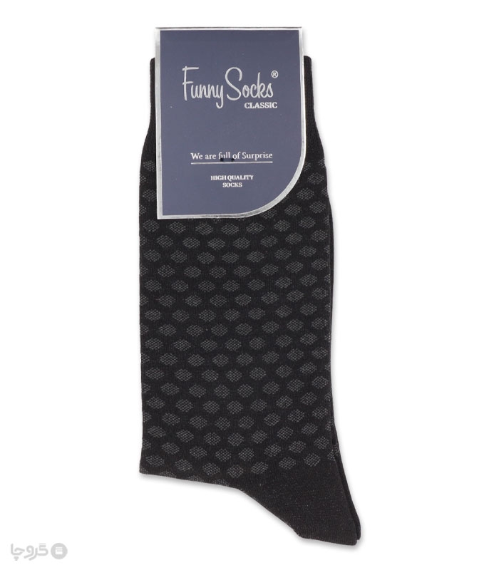 خرید عمده پک جوراب ساقدار مردانه Funny Socks فانی ساکس کد 65136 - جعبه 12 عددی