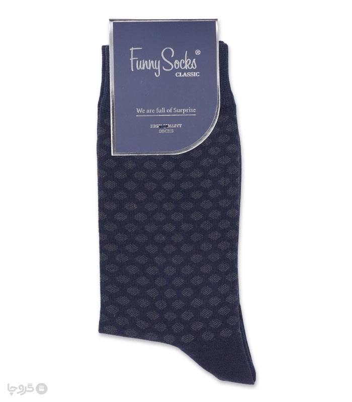 خرید عمده پک جوراب ساقدار مردانه Funny Socks فانی ساکس کد 65136 - جعبه 12 عددی