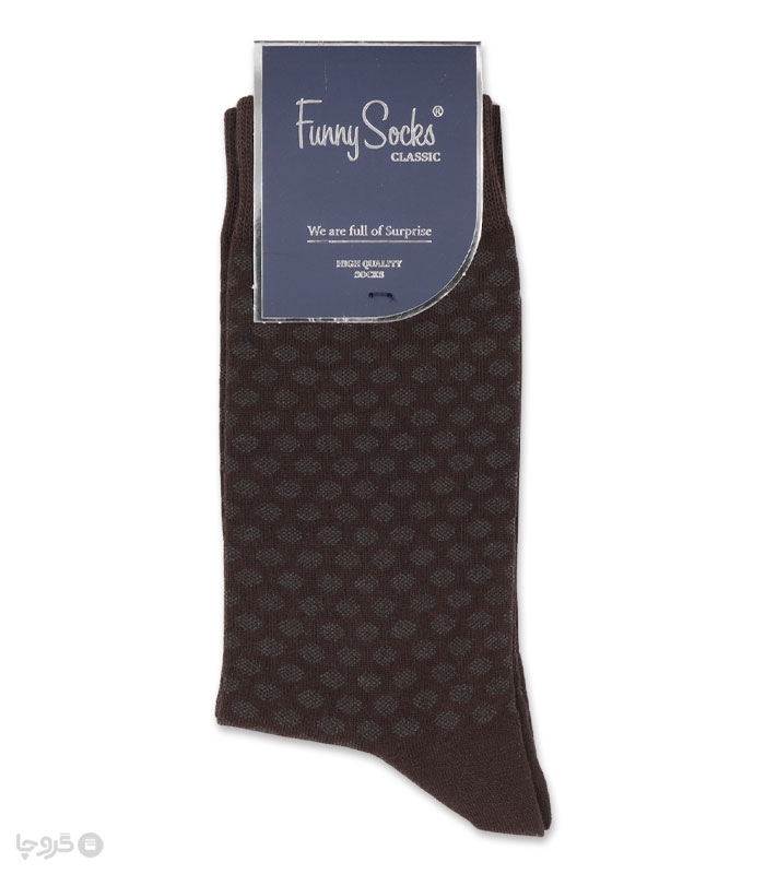 خرید عمده پک جوراب ساقدار مردانه Funny Socks فانی ساکس کد 65136 - جعبه 12 عددی