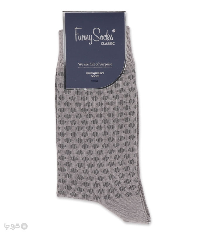 خرید عمده پک جوراب ساقدار مردانه Funny Socks فانی ساکس کد 65136 - جعبه 12 عددی