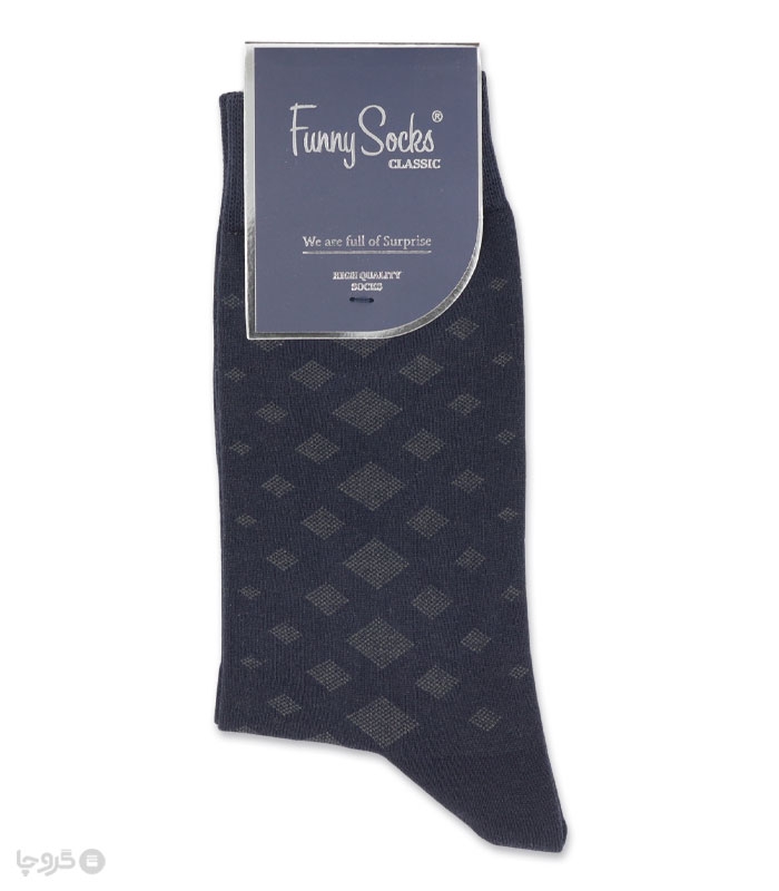 خرید عمده پک جوراب ساقدار مردانه Funny Socks فانی ساکس کد 65137 - جعبه 12 عددی