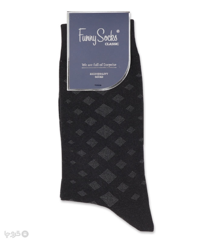 خرید عمده پک جوراب ساقدار مردانه Funny Socks فانی ساکس کد 65137 - جعبه 12 عددی