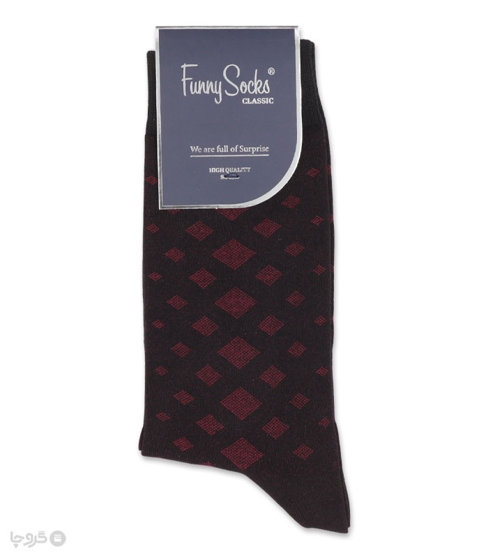 خرید عمده پک جوراب ساقدار مردانه Funny Socks فانی ساکس کد 65137 - جعبه 12 عددی