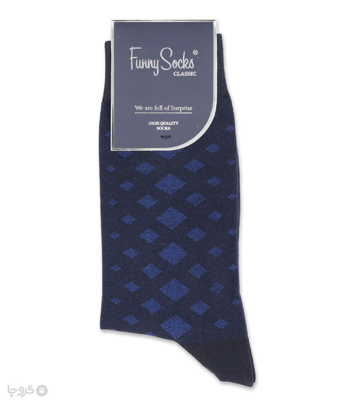 خرید عمده پک جوراب ساقدار مردانه Funny Socks فانی ساکس کد 65137 - جعبه 12 عددی