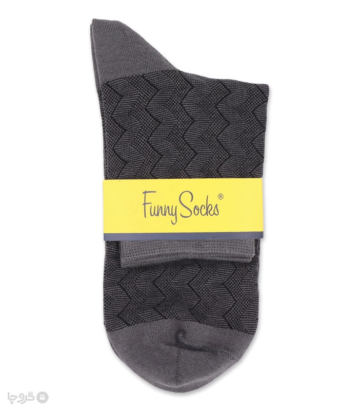 خرید عمده پک جوراب نیم ساق مردانه Funny Socks فانی ساکس کد 75108 - جعبه 12 عددی
