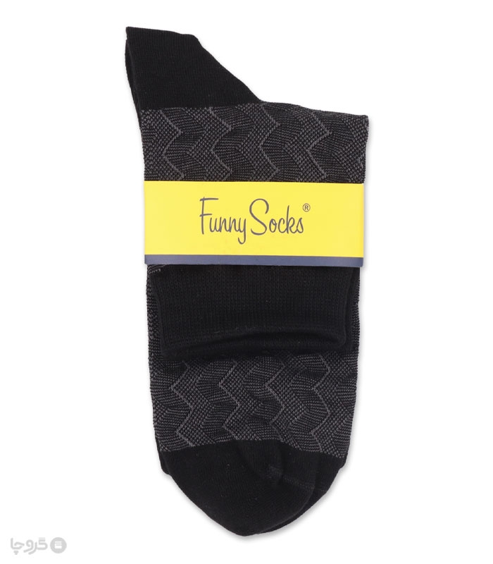 خرید عمده پک جوراب نیم ساق مردانه Funny Socks فانی ساکس کد 75108 - جعبه 12 عددی