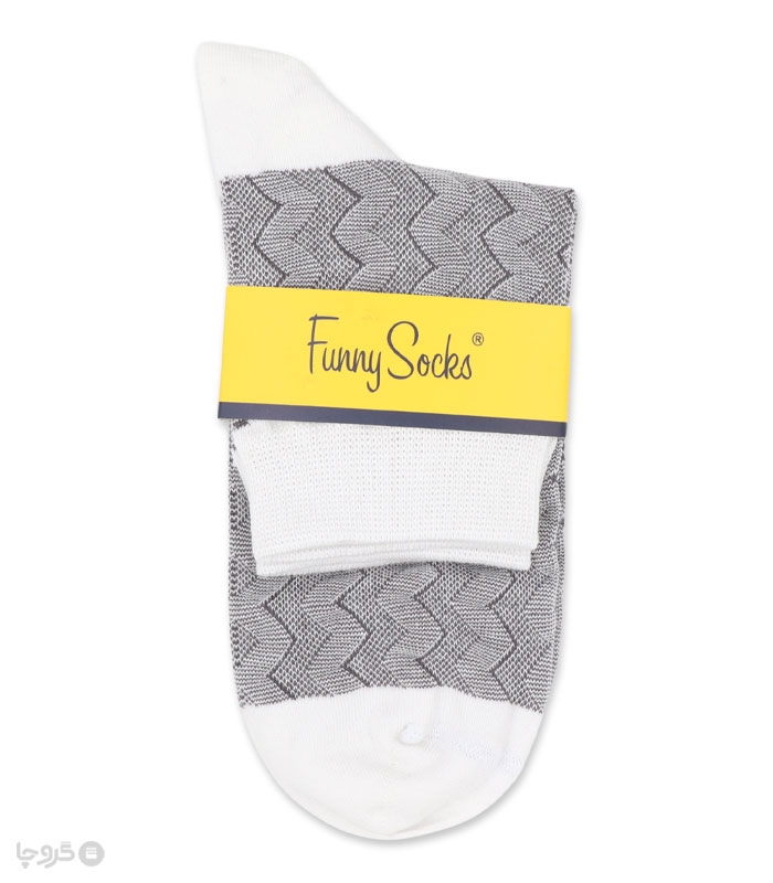 خرید عمده پک جوراب نیم ساق مردانه Funny Socks فانی ساکس کد 75108 - جعبه 12 عددی