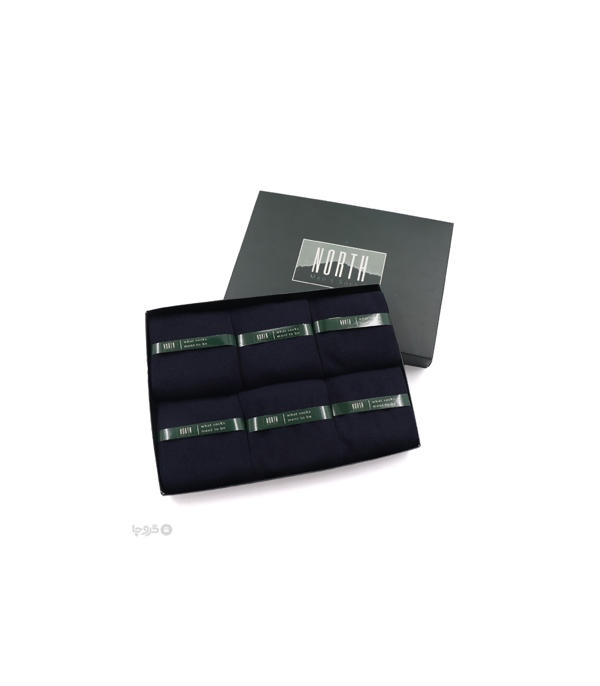 خرید عمده پک جوراب ساقدار مردانه North نورث کد 302 - 2 جعبه 6 عددی