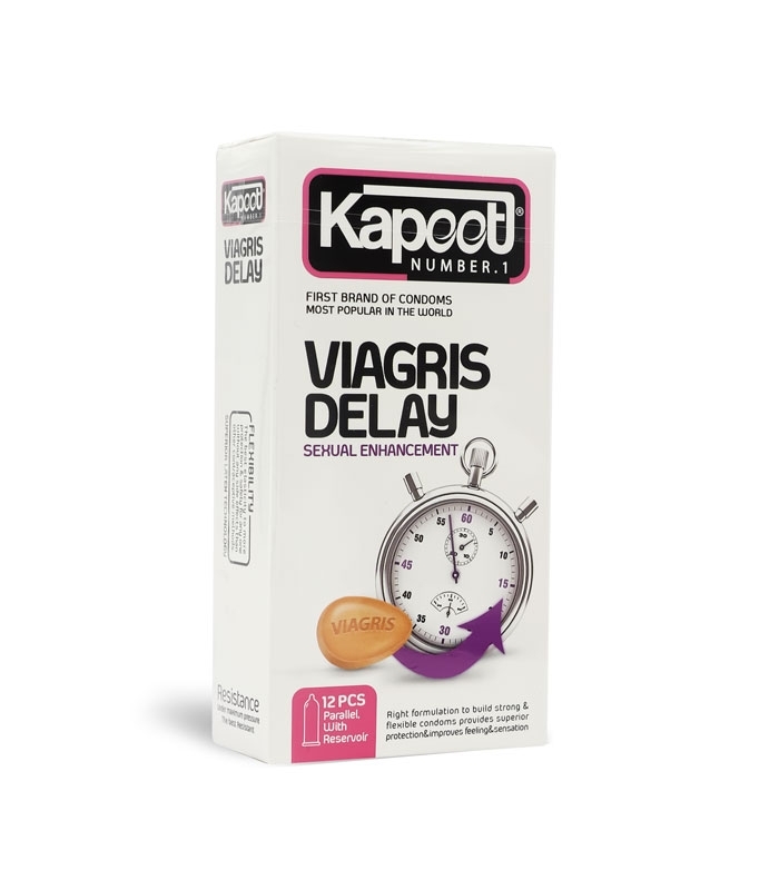 خرید عمده پک کاندوم تاخیری کاپوت Kapoot مدل Viagris Delay - بسته 12 عددی