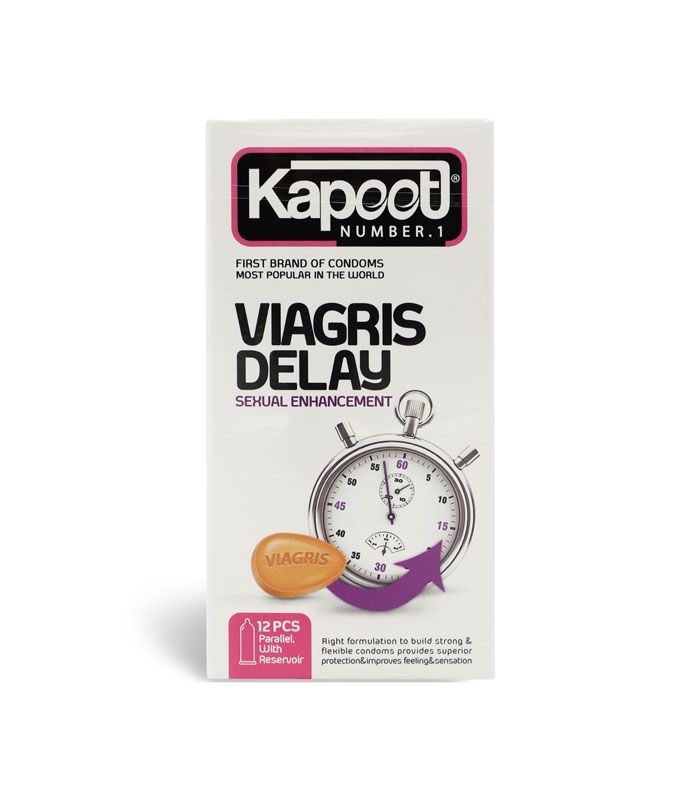 خرید عمده پک کاندوم تاخیری کاپوت Kapoot مدل Viagris Delay - بسته 12 عددی