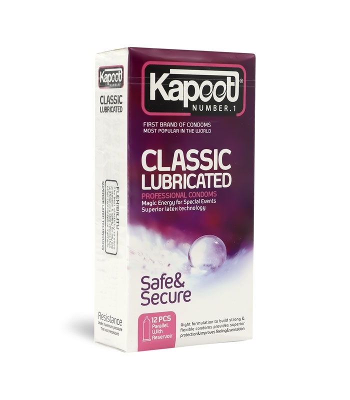 خرید عمده پک کاندوم نازک کاپوت Kapoot مدل Classic Lubricated - بسته 12 عددی