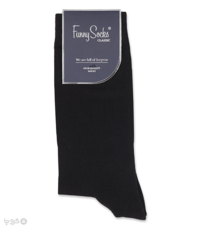 خرید عمده پک جوراب ساقدار مردانه Funny Socks فانی ساکس کد 65100 - جعبه 12 عددی