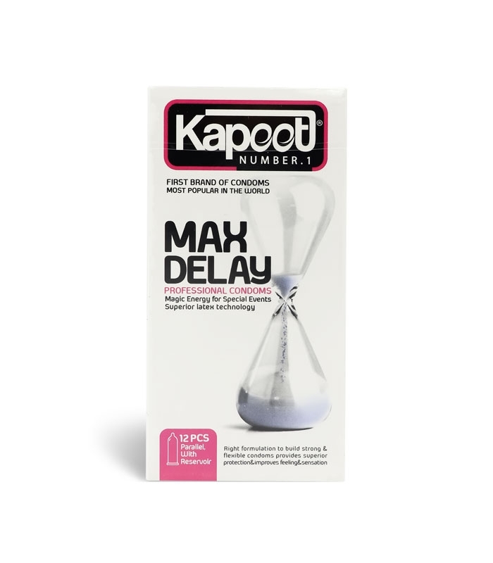 خرید عمده پک کاندوم نازک تاخیری کاپوت Kapoot مدل Max Delay - بسته 12 عددی