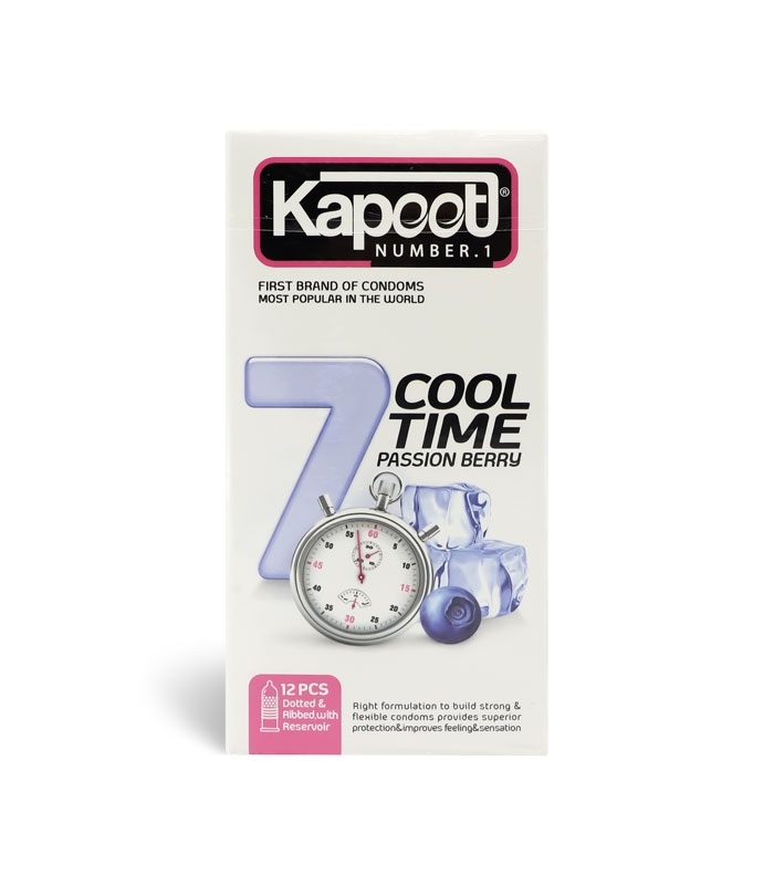 خرید عمده پک کاندوم خاردار تحریک کننده تاخیری کاپوت Kapoot مدل 7 Cool Time - بسته 12 عددی