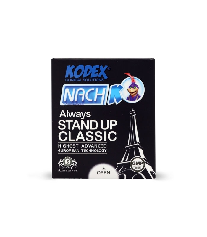 خرید عمده پک کاندوم بسیار نازک ناچ کدکس Nach Kodex مدل Stand Up Classic - بسته 12 عددی