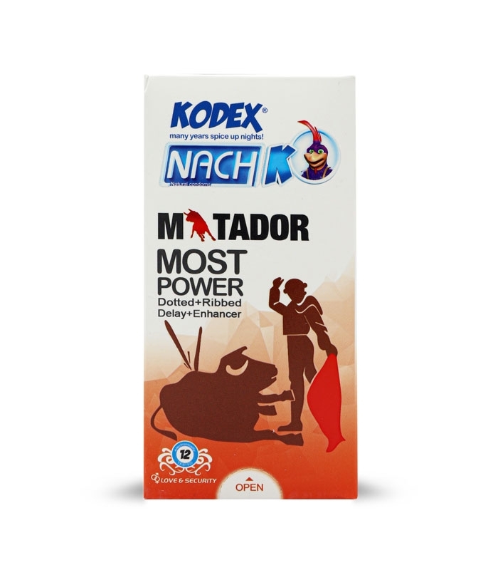 خرید عمده پک کاندوم خاردار تاخیری تحریک کننده مدل Matador ناچ کدکس - 12 بسته 12 عددی