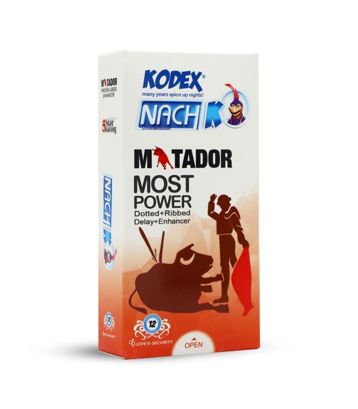 خرید عمده پک کاندوم خاردار تاخیری تحریک کننده مدل Matador ناچ کدکس - 12 بسته 12 عددی