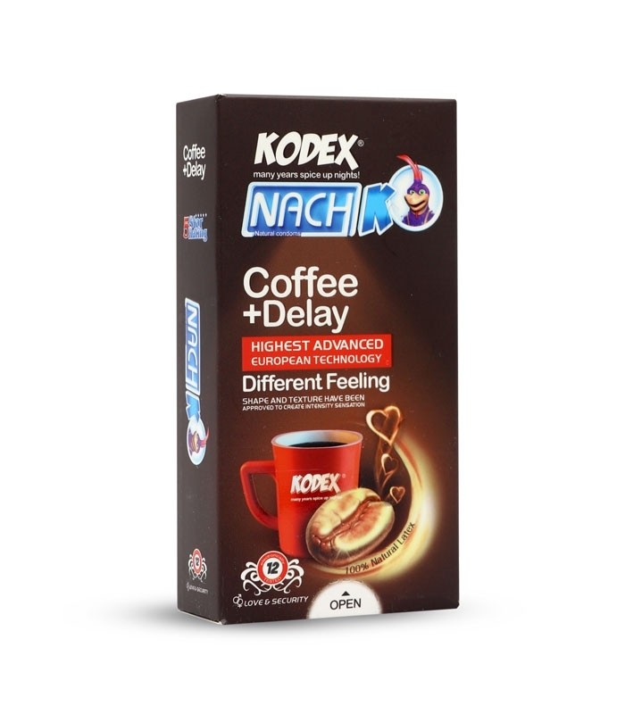 خرید عمده پک کاندوم بسیار نازک تاخیری ناچ کدکس Nach Kodex مدل Coffee - بسته 12 عددی