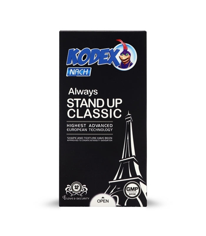 خرید عمده پک کاندوم بسیار نازک ناچ کدکس Nach Kodex مدل Stand Up Classic - بسته 12 عددی