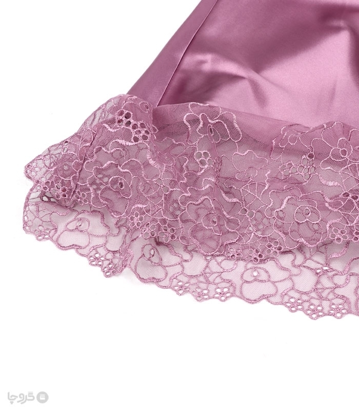 پک ست پیراهن و چشم بند ساتن و گیپور اما کد 2881 - بسته 4 عددی